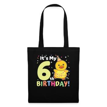 Duck for 6th birthday children six years old - Tote Bag - black - Front