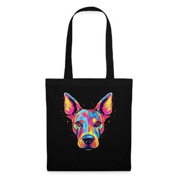 Aquarelle Coloré Cirneco Delletna - Sac en tissu - noir - Devant