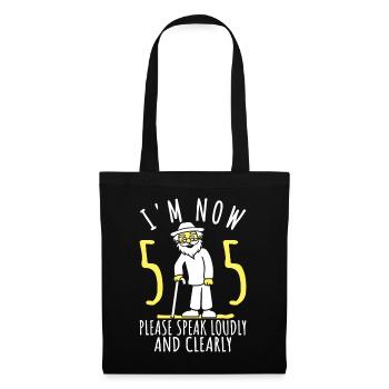 55e anniversaire 55e 55e J’ai maintenant 55 ans - Sac en tissu - noir - Devant