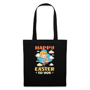 Christlicher Osterjunge Frohe Ostern - Stoffbeutel - Schwarz - Vorne