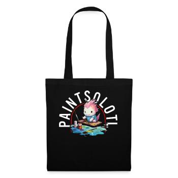 Axolotl Chemise Enfants Peinture Chemise Axolotl Jeu de mots - Sac en tissu - noir - Devant