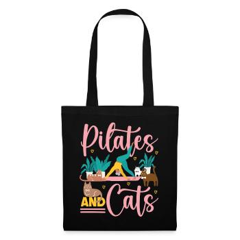 Instructeur de Pilates Enseignant Chat - Sac en tissu - noir - Devant