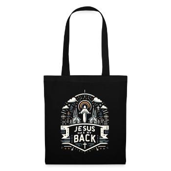 Jesus Has My Back 28 - Stoffbeutel - Schwarz - Vorne