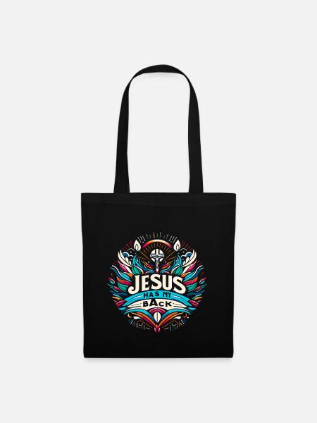 Jesus Has My Back 27 - Stoffbeutel - Schwarz