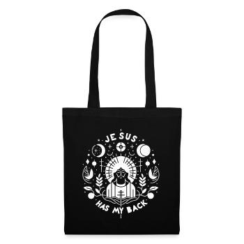 Jesus Has My Back 25 - Stoffbeutel - Schwarz - Vorne