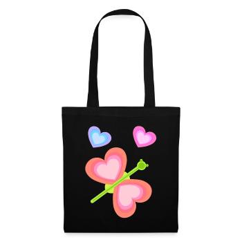 Bébé Tout-petit Printemps Papillon Coeurs Années 80 - Sac en tissu - noir - Devant