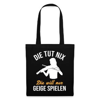Cadeau de joie de musique violoniste insouciant - Sac en tissu - noir - Devant