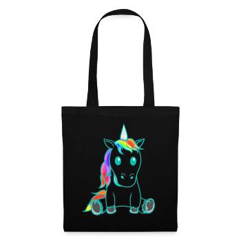 Unicorn Mythical Creature Colorful Retro Vintage 80s - Tote Bag - black - Front