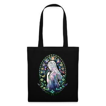Stained Glass Anime Girl Japanese Fantasy Manga - Stoffbeutel - Schwarz - Vorne