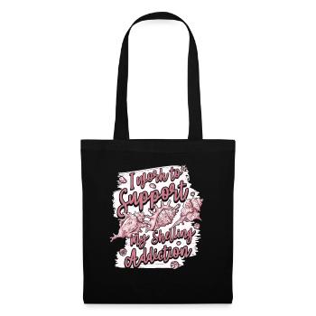 Travailler pour soutenir la dépendance aux bombardements Coquillage Coquillage - Sac en tissu - noir - Devant