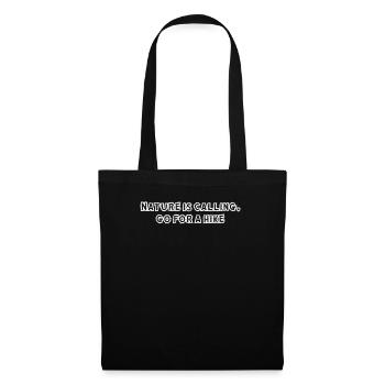 Hiking - Nature is calling, go for a hike - Tote Bag - black - Front