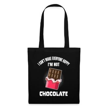 Funny Chocolate Lover Saying Chocolate - Tote Bag - black - Front