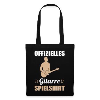 Offizielles Gitarrist Spiel-Geschenkshirt - Stoffbeutel - Schwarz - Vorne