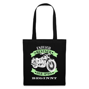 Retirement Retiree Motorcycle Retirement Biker Fun Funny - Tote Bag - black - Front