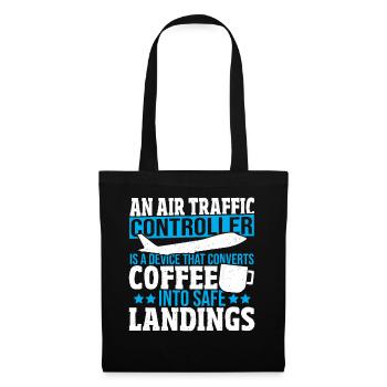 Costume de contrôleur de la circulation aérienne de piste d’aviation de piste de trafic aérien - Sac en tissu - noir - Devant