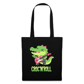 Rocker Crocodile - Pun - Tote Bag - black - Front