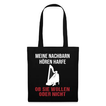 Harp sound neighbors must listen - Tote Bag - black - Front