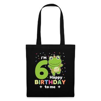 Frog for 6th birthday children six years old - Tote Bag - black - Front