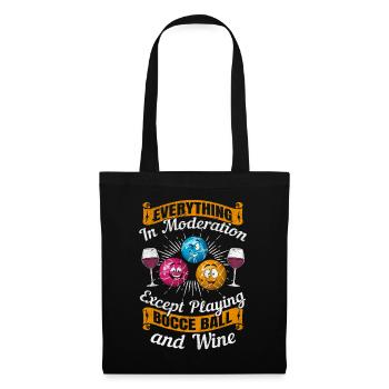 Tout avec modération sauf jouer à la pétanque - Sac en tissu - noir - Devant
