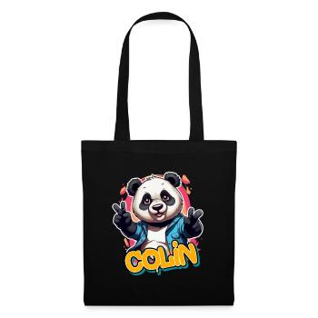 COLIN - Handsome Boy Name With Cool Panda - Tote Bag - black - Front