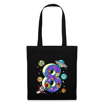 8 Birthday Space Space Astronaut 8 Years - Tote Bag - black - Front