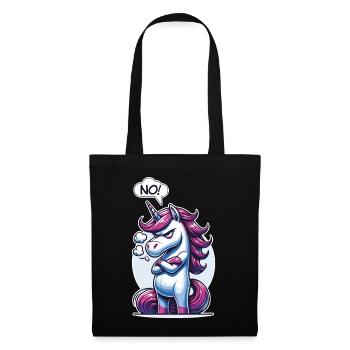NON! Paresseux Fatigué Somnolent Sieste Sarcastique Licorne - Sac en tissu - noir - Devant