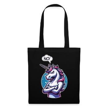 NON! Paresseux Fatigué Somnolent Sieste Sarcastique Licorne - Sac en tissu - noir - Devant
