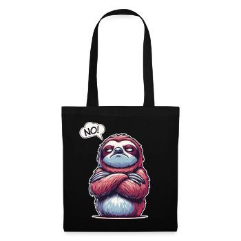 NO! Lazy Tired Sleepy Napping Sloth - Tote Bag - black - Front