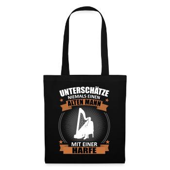 Harpe sagesse âge puissance cadeau - Sac en tissu - noir - Devant