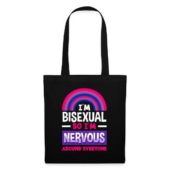 Bisexuel Amour Tout Le Monde Nerveux - Sac en tissu - noir - Devant
