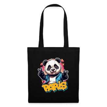 PARIS - Handsome boy name with cool panda - Tote Bag - black - Front