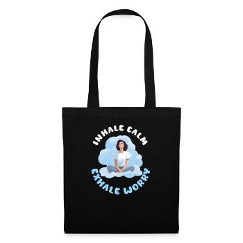 Infirmière d’anesthésie Inspirez calmement Expirez Inquiétude - Sac en tissu - noir - Devant