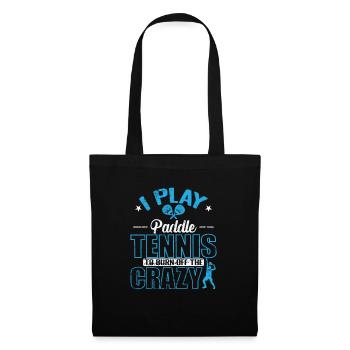 Je joue au padel pour brûler le fou - Sac en tissu - noir - Devant