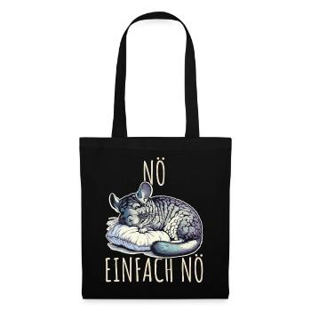 Nö einfach Nö Frecher Chinchilla Spruch - Sac en tissu - noir - Devant