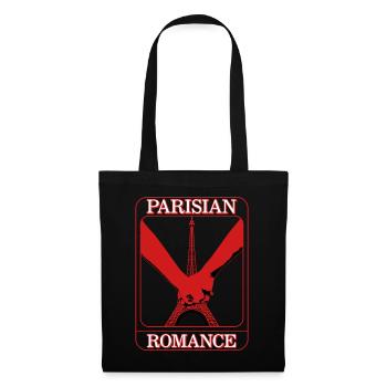 Paris Shirt, Parisian Romance Tee, Gift For Paris - Tote Bag - black - Front