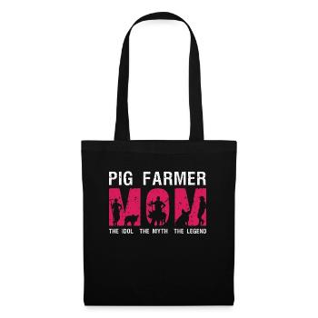 Éleveur de porcs Maman L’idole Le mythe aime les animaux de la ferme - Sac en tissu - noir - Devant