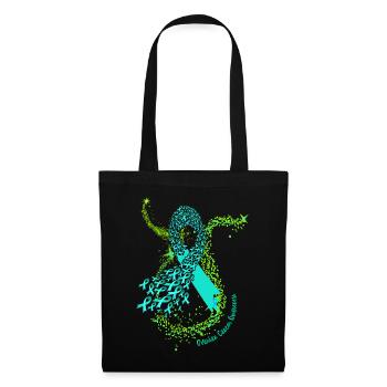Cancer Awareness Shirt, Ovarian Cancer Awareness - Tote Bag - black - Front
