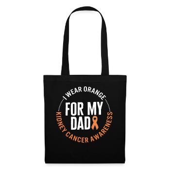 Chemise de sensibilisation au cancer du rein, je porte de l’orange pour - Sac en tissu - noir - Devant
