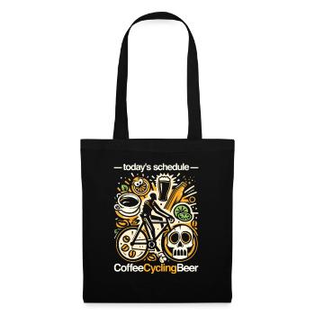 Today's program - coffee, cycling and beer - Tote Bag - black - Front