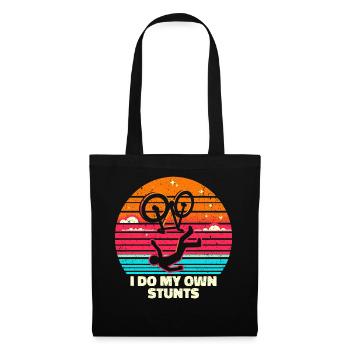 I Do My Own Stunts - Lustiges Tollpatsch Geschenk - Stoffbeutel - Schwarz - Vorne