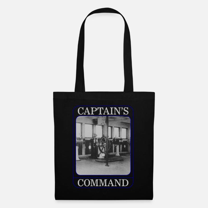 Titanic-Hemd, Captain's Command T-Shirt, Geschenk für - Stoffbeutel - Schwarz