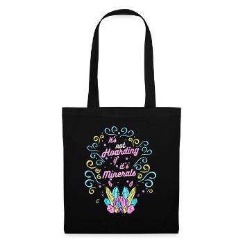 Ne pas thésauriser s’il s’agit de minéraux Géologue Minéral - Sac en tissu - noir - Devant