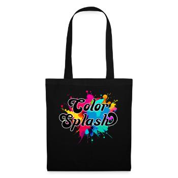 Color Splash. colorful, eye-catching, abstract, cool, - Tote Bag - black - Front