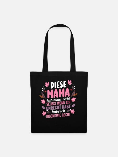 Mutter Muttertag Mama - Stoffbeutel - Schwarz