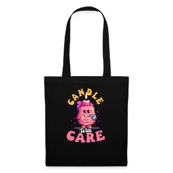 Bougie de fabrication de bougie avec soin - Sac en tissu - noir - Devant