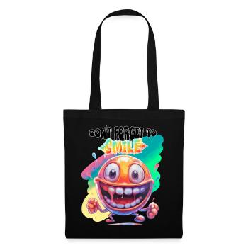 Dont Forget to Smile. Joy, happiness, positivity, - Tote Bag - black - Front