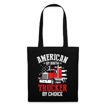 American By Birth Trucker By Choice - Tote Bag - black - Front