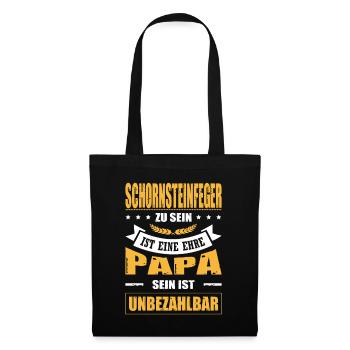 Schornsteinfeger Sein Eine Ehre Papa Unbezahlbar - Stoffbeutel - Schwarz - Vorne