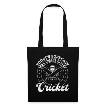 Cricket - Les prévisions d’aujourd’hui 100% de chances de jouer - Sac en tissu - noir - Devant