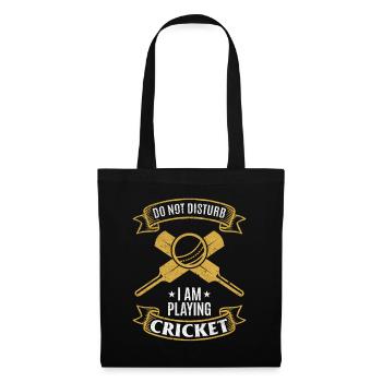 Cricket Game - Do not disturb I am playing Cricket - Stoffbeutel - Schwarz - Vorne